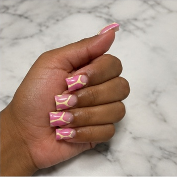 Nail art portfolio photo: Pink Abstract Set