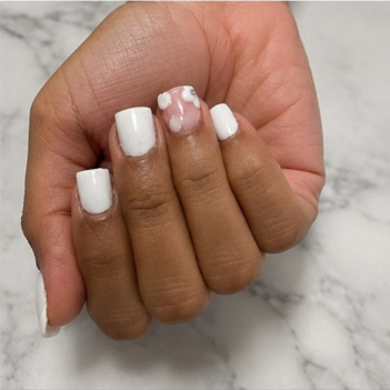 Nail art portfolio photo: 3D White Set